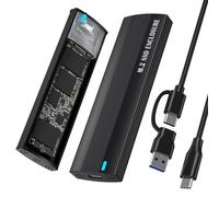 SHUBEIEUMI Case SSD M.2 USB 3.1 Gen2 10Gbps NVMe SATA per 2230/2242/2260/2280 PCIe NVMe M-Key & M+B Key, Supporto UASP Trim, Compatibile con Windows, Linux e Mac - Nero