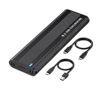 SHUBEIEUMI M.2 NVME/SATA SSD Enclosure Alluminio Adattatore, USB C 3.1 Gen2 NVME PCIe 10Gbps SATA M-Key/B+M Key Adattatore SSD Esterno, Case SSD M.2 per SSD Size 2242/2260/2280, Supporto UASP Trim