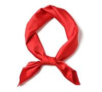 SHUBEIEUMI Sciarpe Donna, Sciarpa di Seta Quadrata, Testa Collo Decorazione Copricapo Sciarpa, Scialle Donna Elegante cerimonia, 70 x 70 cm-Rossa