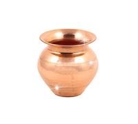 Shubhkart Nitya - Kalash in rame per Pooja e Puja Mandir, lotto in rame di piccole dimensioni per rituali Puja, essenziale per casa Mandir | Tambe Ka Lota per acqua, altezza 7,1 cm, diametro 7,9 cm