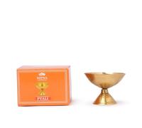 Shubhkart Pyali Diya - Lampada a olio indiana, realizzata a mano, in ottone massiccio, per puja e altri rituali religiosi, decorazione per casa, ufficio e templi, regalo per le feste (grande)