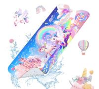 SHUCHING Tappetino Vasca Antiscivolo Bambini Unicorno, Tappeto Doccia Antiscivolo Bambini 100x40cm, Tappetino Bagno Resistente alla Muffa e Lavabile in Lavatrice