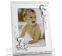 Shudehill Giftware Cornice portafoto in argento con orsacchiotto e palloncini per bambini per foto 12,7 x 17,8 cm