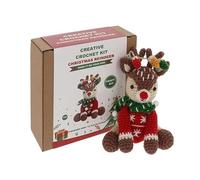 Shudehill Giftware Kit creativo all'uncinetto per adulti, set fai da te con renne natalizie, perfetto per principianti, include tutti i materiali e le istruzioni per un progetto all'uncinetto