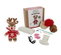 Shudehill Giftware Kit creativo per uncinetto natalizio, perfetto per imparare o lavorare all'uncinetto esperti: pinguino, pupazzo di neve, Babbo Natale e altro ancora (renne)