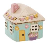 Shudehill Giftware Village Pottery - Portacandele in ceramica, collezione Pretty Garden Floral House, color pastello (mini acqua)
