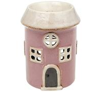 Shudehill Giftware Village Pottery - Portacandele rotondo in ceramica con cera e olio
