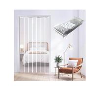 SHUDONGDEN Tende verticali in PVC trasparente resistente, kit for porte con tende a strisce industriali for la riduzione del rumore, isolamento dal calore e dal vento(W195xH300cm/W76.77xH118.11in)