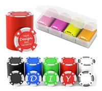 Shueewago 100 gettoni personalizzati, stampati a colori con il tuo logo, immagine o testo, 37 mm, pesanti 2,7 grammi, fiches da poker da casinò per gettoni da bar, club di carte o mazze da golf