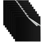 SHUESS 8 dischi acrilici da 30 x 30 cm, in vetro acrilico nero, 3 mm, pannelli in plastica acrilica, per cartelli, fai da te, display, artigianato, pittura, espositore da tavolo