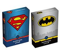 Shuffle - Cartamundi Duopack Giochi di Carte da Collezione Batman & Superman - 54 Carte - Custodia Doppia, Duo - 3+ Anni