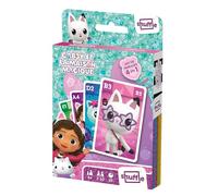 Shuffle - Gabby e la Casa Magica - 4 Giochi in 1-7 Famiglie, Coppie, Azione e Battaglie - Gioco di Carte Bambini e Famiglia - Da 4 Anni