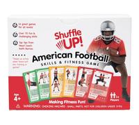 Shuffle Up Gioco di carte di football americano, giochi da giardino all'aperto per bambini con oltre 70 carte di allenamento fitness divertenti e attive, regali di football americano per ragazzi e