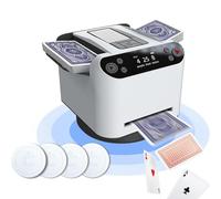 Shuffler automatico 2 in 1 con rotazione a 360 gradi, display OLED, controllo touch, ultra silenzioso, ricaricabile per giochi di carte