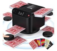 Shuffler automatico di carte e distributore con 4 carte telecomando | 2-12 Giocatori Card Dealer, Affare Ricaricabile 2 Deck Carte Shuffler per UNO, Poker, Texas Hold'em, Monopoly Deal, Blackjack