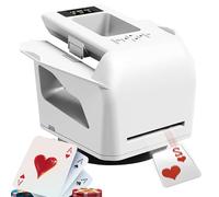 Shuffler automatico di carte e rivenditore con rotazione a 360°, display OLED, controllo touch, distanza e velocità di negoziazione regolabili, ricaricabile tramite USB per giochi di carte