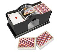 Shuffler della carta manuale - macchina per mescolamento poker a 2 piani a 2 piani | Mixer di carte portatile leggero | Ideale per i giochi casaliinghi, i viaggi e le notti di casinò