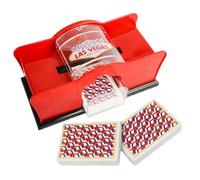 Shuffler Di Carta Automatica | MACCHINA SHUFFLING CARK CRANKED A Mano | Shuffler Manuale Facile Per Poker, Blackjack, Ramino, Serate Da Casinò, Uso Di Viaggi Di Gioco In Famiglia, Strumento Di Intratt