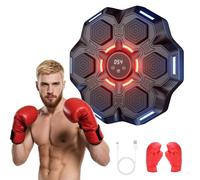 SHUGUANG Boxing Machine Musicale, Macchina da Boxe con Bluetooth e Guanti da Boxe, 9 modalità 9 velocità, LED Parete Boxing Machine con Musica, Conteggio Intelligente, Altezza Regolabile