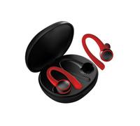 SHUGWA Cuffie Cancellazione Rumore Auricolare bluetooth Cuffie Sportive TWS bluetooth 5.0 Auricolari Gancio Per L'orecchio Auricolari Stereo Corsa Con Microfono Impermeabili Cuffie Bluetooth(Red)