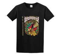 Shui&Mu Adult T-Shirts Steppenwolf Band At 50 John Kay Logo Black XL