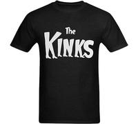 Shui&Mu Men's The Kinks T-Shirt Unisex Tee Black XXL