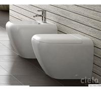 SHUI SANITARI BAGNO FILO MURO VASO BIDET SEDILE 3PZ CERAMICA CIELO