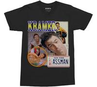 SHUI TI DU Casual T-Shirt A About Nothing Cosmo Kramer Black Heavy Cotton Black XXL