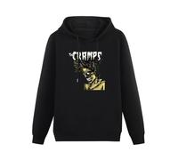 SHUI TI DU Cramps Mens Cramps Bad Music Yellow Tops Hoodie Hoody Hoodie Black L