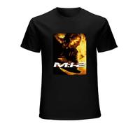 SHUI TI DU Funny t Shirts Tom Cruise Mission Impossible 2 Tshirt Men T-Shirt Black L