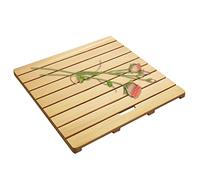 SHUITUKOUU Pedana Doccia in Legno,Tappetino da Bagno in Legno di bambù,Tappetino Multiuso in bambù con Piedini in Gomma Antiscivolo Tappetini Doccia in Legno Personalizzabili,50x70cm/20x28in