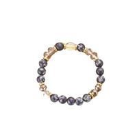 SHUIXIAYUE 12 costellazione cristallo perline braccialetti per donne uomini pietra naturale fatto a mano cancro Vergine Leo braccialetto energia amicizia gioielli, Misura unica, Agata