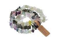 SHUIXIAYUE 3 pz/set di pietre preziose di cristallo naturale braccialetto 5-8mm ametista irregolari acquamarina chip perline braccialetti donne uomini gioielli elastici, Misura unica, 19 cm, tipo 10