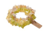 SHUIXIAYUE 3 pz/set di pietre preziose di cristallo naturale braccialetto 5-8mm ametista irregolari acquamarina chip perline braccialetti donne uomini gioielli elastici, Misura unica, 19 cm, tipo 16