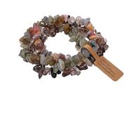 SHUIXIAYUE 3 pz/set di pietre preziose di cristallo naturale braccialetto 5-8mm ametista irregolari acquamarina chip perline braccialetti donne uomini gioielli elastici, Misura unica, 19 cm, tipo 7