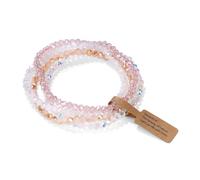 SHUIXIAYUE 4 pz/set Shinning perline di cristallo braccialetto elastico bohemien sfaccettato colorato cristallo perline braccialetto braccialetti set per le donne, Misura unica, 19 cm_No.7 con