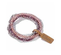SHUIXIAYUE 4 pz/set Shinning perline di cristallo braccialetto elastico bohemien sfaccettato colorato cristallo perline braccialetto braccialetti set per le donne, Misura unica, 19 cm_No.4 con