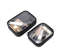 SHUIXIAYUE Borsa cosmetica trasparente impermeabile da donna, custodia da viaggio con cerniera trasparente, organizer per il lavaggio di bellezza, kit da bagno, Trasparente S, Taglia unica