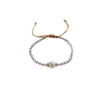 SHUIXIAYUE Braccialetto in rilievo di cristallo sfaccettato per le donne moda naturale braccialetti gioielli, Misura unica, Agata