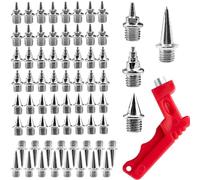 SHUIYUE 64 punte di ricambio per pista, 4 modelli da 16 per ogni chiodo corto/lungo/a torre/a punta, per scarpe da ginnastica sportive