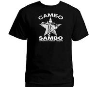 SHUIZILANG Sambo Self Defense Sport Cambo Russian Martial Arts Black Graphic Men's T-Shirt Black XL