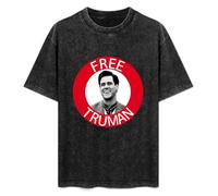 SHUIZILANG T Sweatershirt Mesh Sweatershirt Free Truman The Truman Show Film 90 Jim Carrey T-Shirt Black XXL