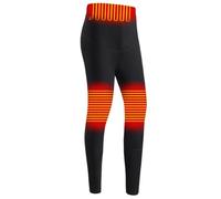 SHULEI Pantaloni Riscaldati Intimo Termico per Donna Uomo, Leggings Riscaldanti Elettrici USB Foderati in Pile per l'inverno All'aperto per Moto, Caccia (Colore : Black-Women's, Size : M)