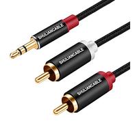 SHULIANCABLE Cavo Audio 3,5mm a 2RCA, Cavi Connettore Audio Stereo Aux RCA Adattatore per Smartphone,MP3,tablet, home theatre ecc (3M)