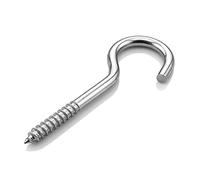 SHULLIN 50 ganci a vite ad anello, 4 x 55 mm, ganci da soffitto in acciaio al carbonio, per cucina, giardino, progetti fai da te (argento)