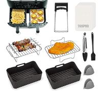 Shulltji Frittelle di Cottura per Ninja Foodi AF400EU, AF300EU, Emerio, Princess, Innsky, COSORI, Tower 7,6L/8L/9L/9,5L Frittrici di Cottura a Doppia Zona