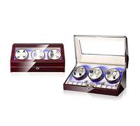 SHUMIAO Caricatore Automatico per Orologi, Caricatore per Orologi Automatici, 6 Rotori per Orologi E 10 Scomparti Extra con Motore Super Silenzioso E Retroilluminazione a LED D