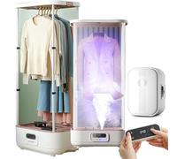 SHUMIAO Macchina da Stiro Automatica da 900 W, Stiratrice a Vapore Pieghevole con Telecomando, Flusso di Calore Circolante 3D, Tre Livelli Regolabili, per Casa, Lavanderia e Dormitori