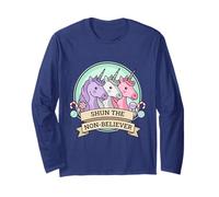 Shun The Non-Believer Funny Charlie Unicorn Sarcasmo Meme Maglia a Manica