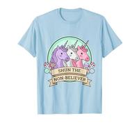 Shun The Non-Believer Funny Charlie Unicorn Sarcasmo Meme Maglietta